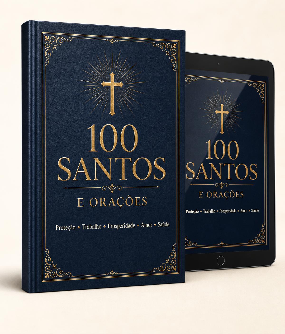 Detalhe do guia digital 100 Santos e Orações